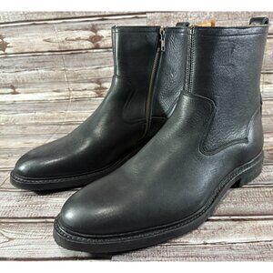 Allen Edmonds "TOMPKINS" Chelsea Leather Zip Up Boots 10 D color Black brand new